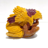 Unique Mookaite Eagle&Snake Carving