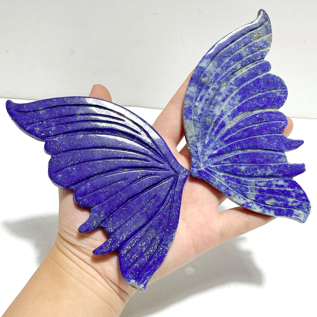 Unique Lapis Lazuli Butterfly Carving With Stand