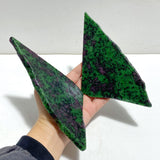 2 Pairs Ruby Zoisite Slab Wing With Stand