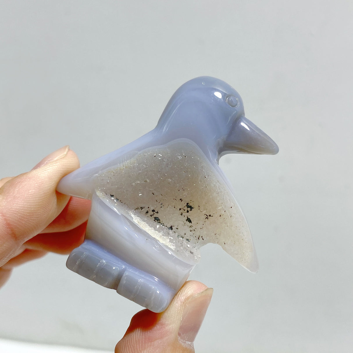 23 Pieces Geode Druzy Agate Penguin Carving