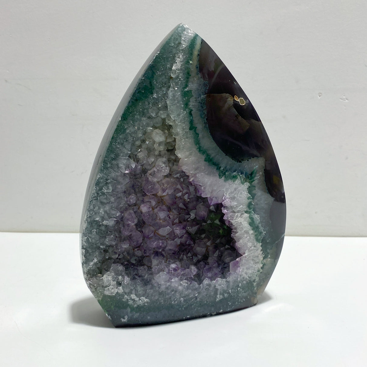 2 Pieces Large Geode Amethyst Mixed Agate Arrow Head Shape&Heart