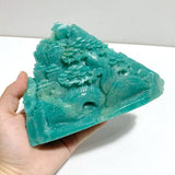 Beautiful Amazonite Landscape Pavilion Carving 3 - Wholesale Crystals