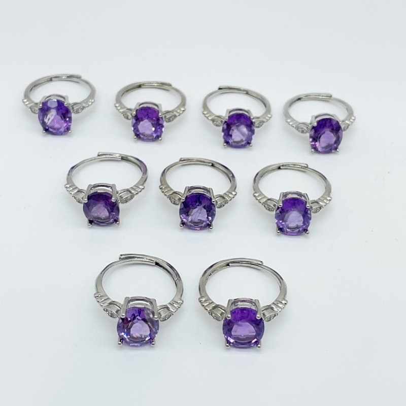 Beautiful Amethyst Cut Faceted Ring Wholesale - Wholesale Crystals