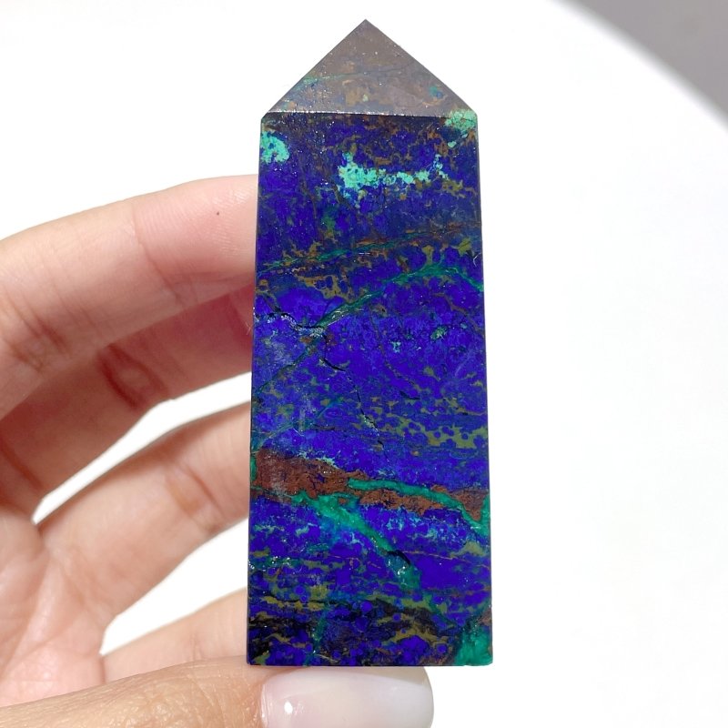 Beautiful Azurite mixed Malachite Point Tower Wholesale - Wholesale Crystals