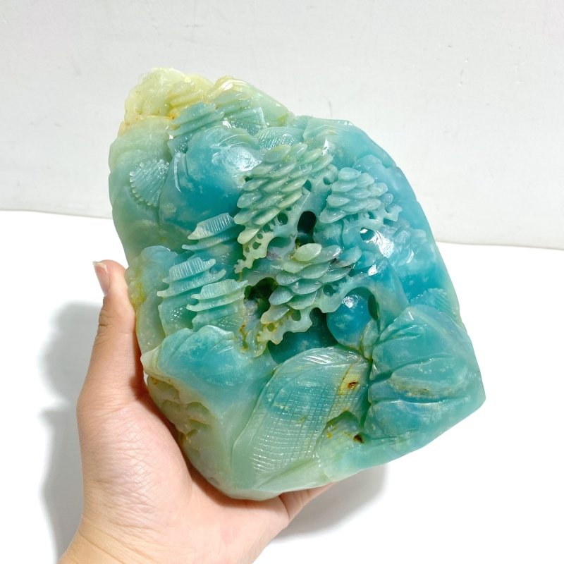Beautiful Caribbean Calcite Landscape Pavilion Carving 2 - Wholesale Crystals