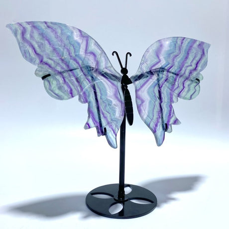 Beautiful Fluorite Symmetry Butterfly Wing With Stand - Wholesale Crystals