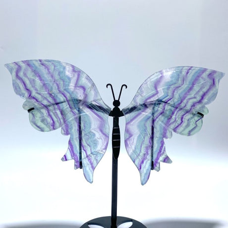 Beautiful Fluorite Symmetry Butterfly Wing With Stand - Wholesale Crystals