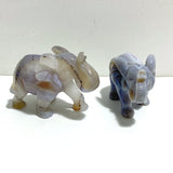 Beautiful Geode Agate Druzy Elephant Animal Carving - Wholesale Crystals