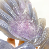 Beautiful Geode Druzy Agate Nine - tailed Fox Carving 6 - Wholesale Crystals