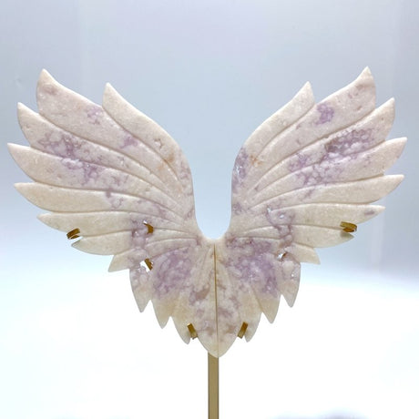 Beautiful Geode Druzy Agate Wing Carving With Stand - Wholesale Crystals