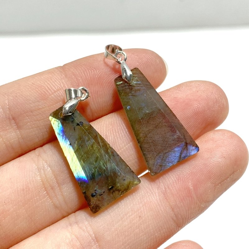 Beautiful Labradorite Pendants Trapezoidal Shape Wholesale - Wholesale Crystals