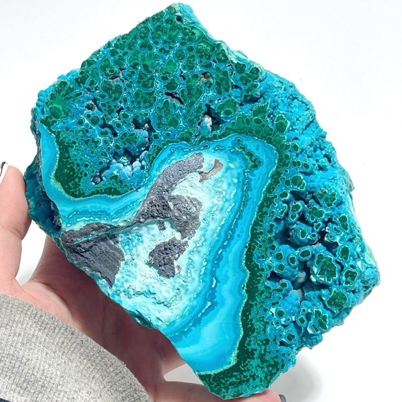 Beautiful Large Chrysocolla Mixed Malachite Slab High Quality Specimen - Wholesale Crystals