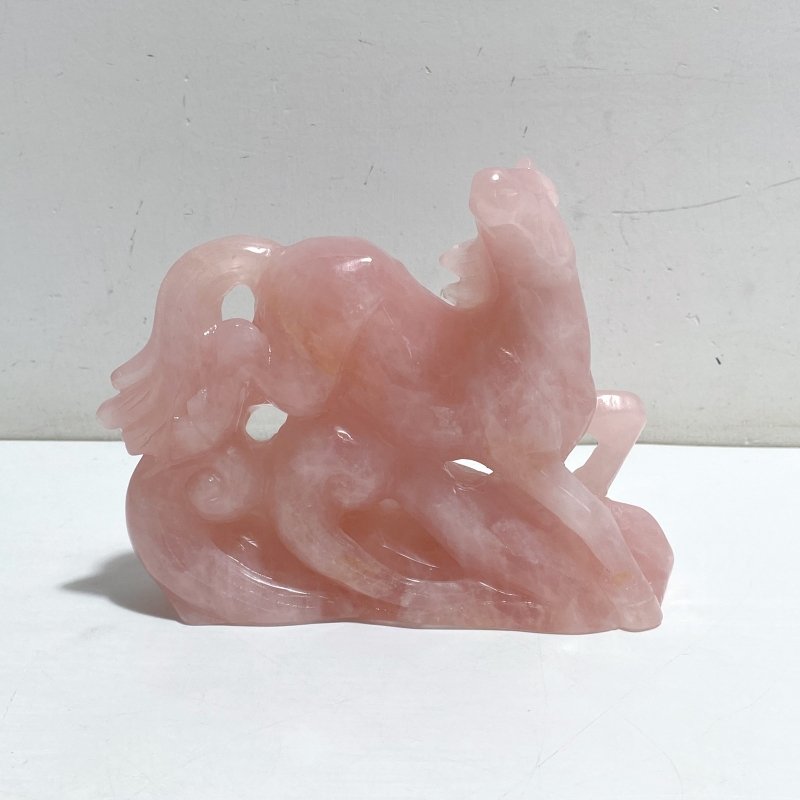 Beautiful Rose Quartz Horse Carving -Wholesale Crystals