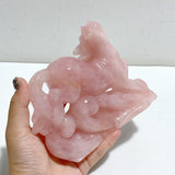 Beautiful Rose Quartz Horse Carving -Wholesale Crystals