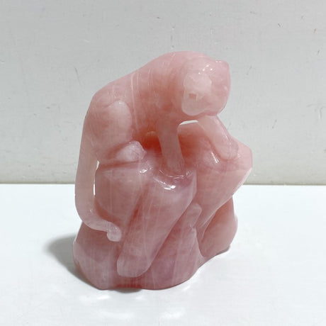Beautiful Rose Quartz Leopard Carving -Wholesale Crystals