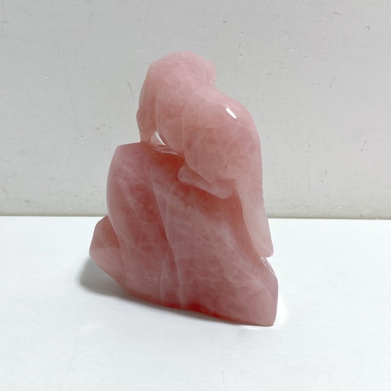 Beautiful Rose Quartz Leopard Carving -Wholesale Crystals