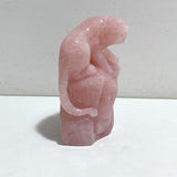 Beautiful Rose Quartz Leopard Carving -Wholesale Crystals