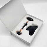Black Obsidian Roller and Gua Sha A Set Wholesale -Wholesale Crystals