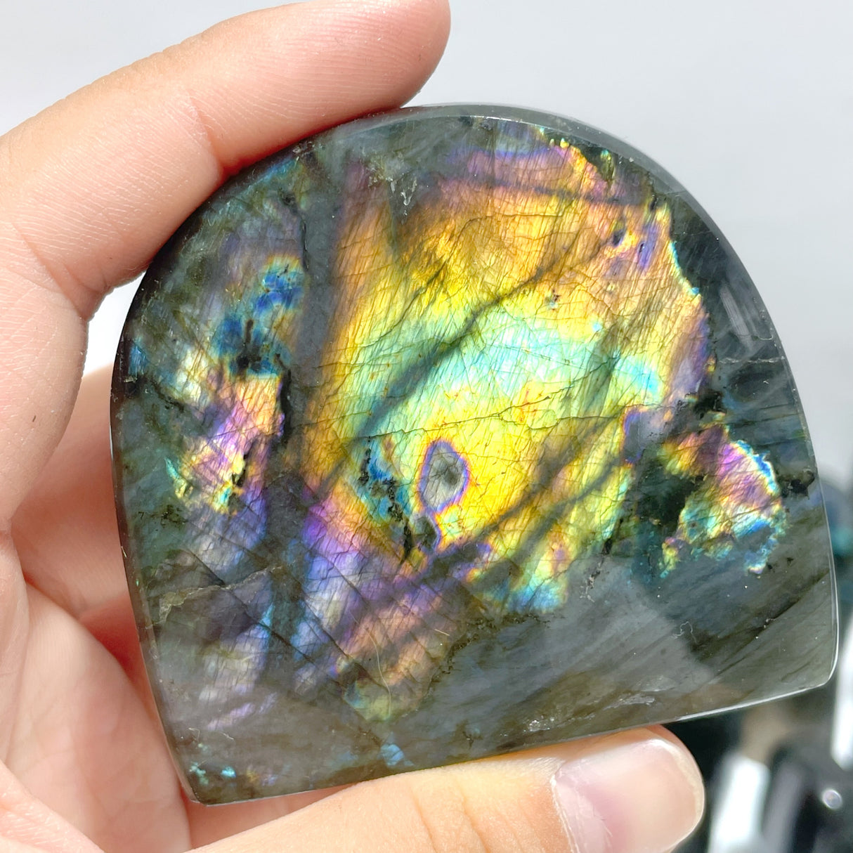 30 Pieces Beautiful Purple Yellow Labradorite Free Form