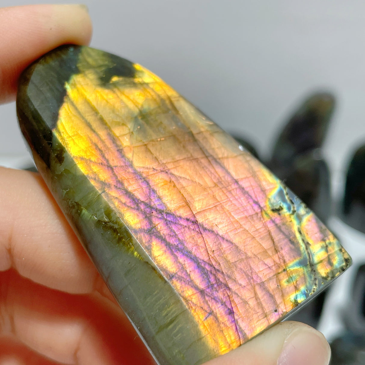 30 Pieces Beautiful Purple Yellow Labradorite Free Form