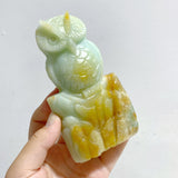 3 Pieces Caribbean Calcite Owl Carving