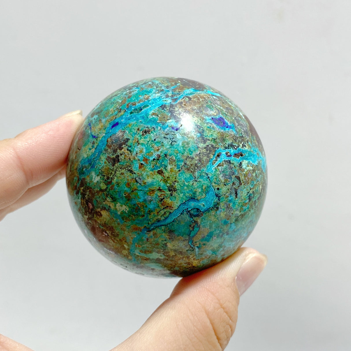 14 Pieces Azurite Mixed Malachite Spheres #4