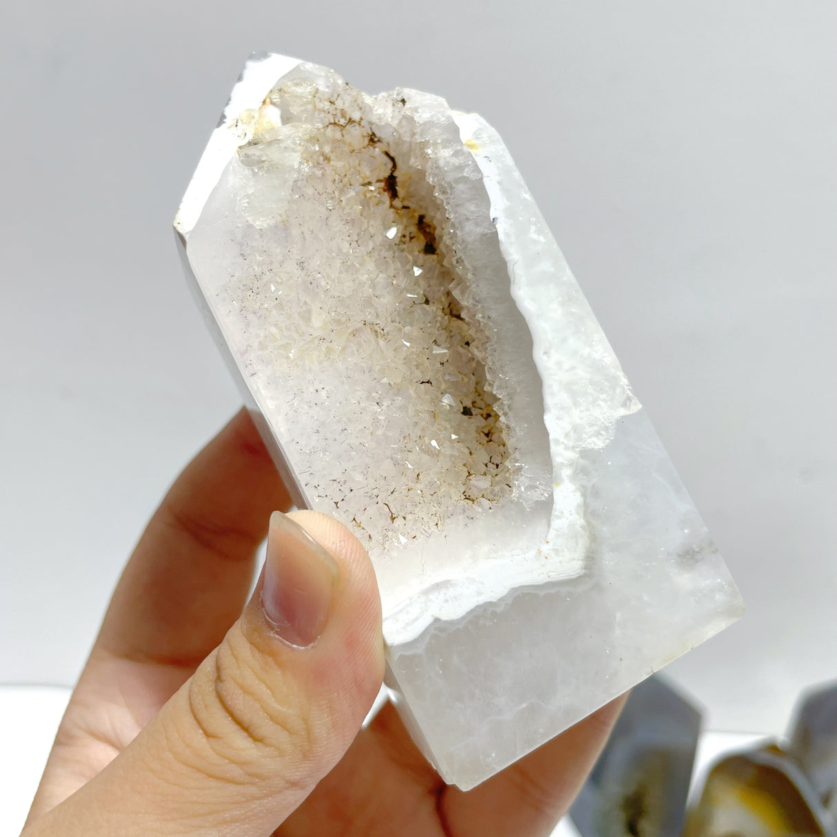 21 Pieces Geode Druzy Agate Four-sided Tower Point