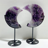 8 Pieces Chevron Amethyst Moon With Stand