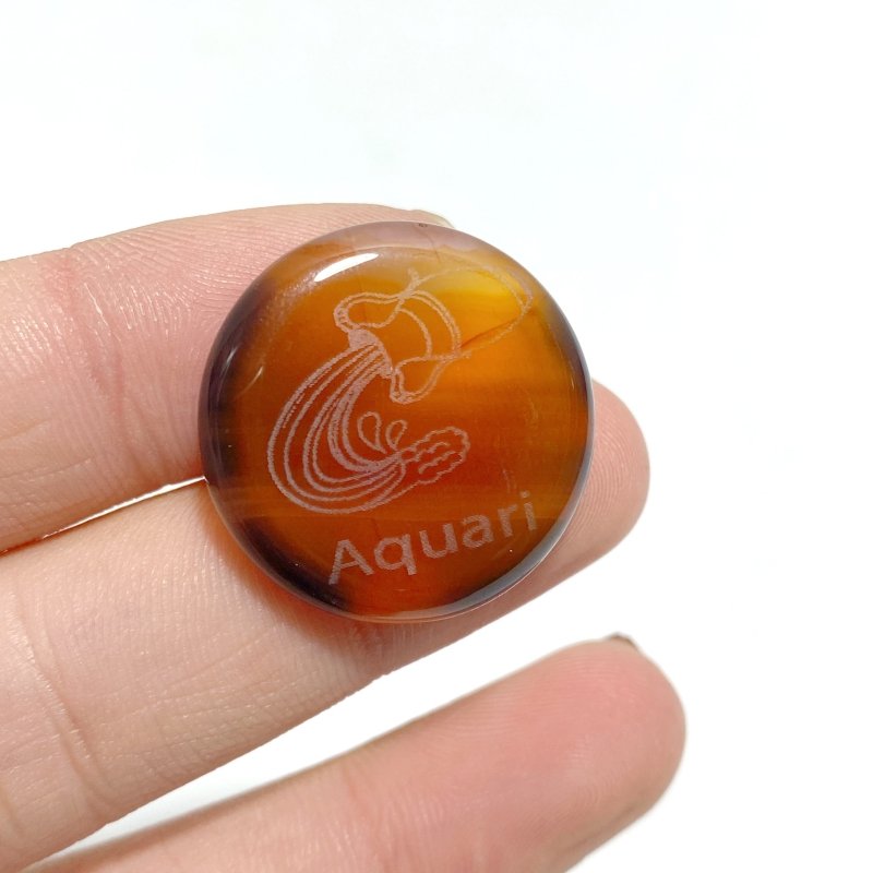 Carnelian 12 Zodiac Small Round Slices DIY Accessories - Wholesale Crystals
