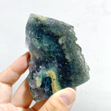 17 Pieces Blue Fluorite Mixed Pyrite Raw Side Tower Point