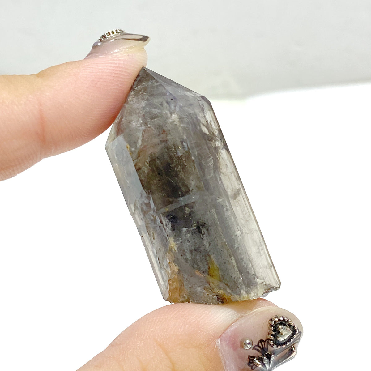 A75 Enhydro Crystal Double Point With Many Bubbles