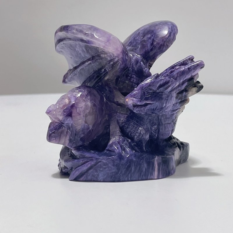 Charoite Flying Dragon Skull Carving #3 - Wholesale Crystals