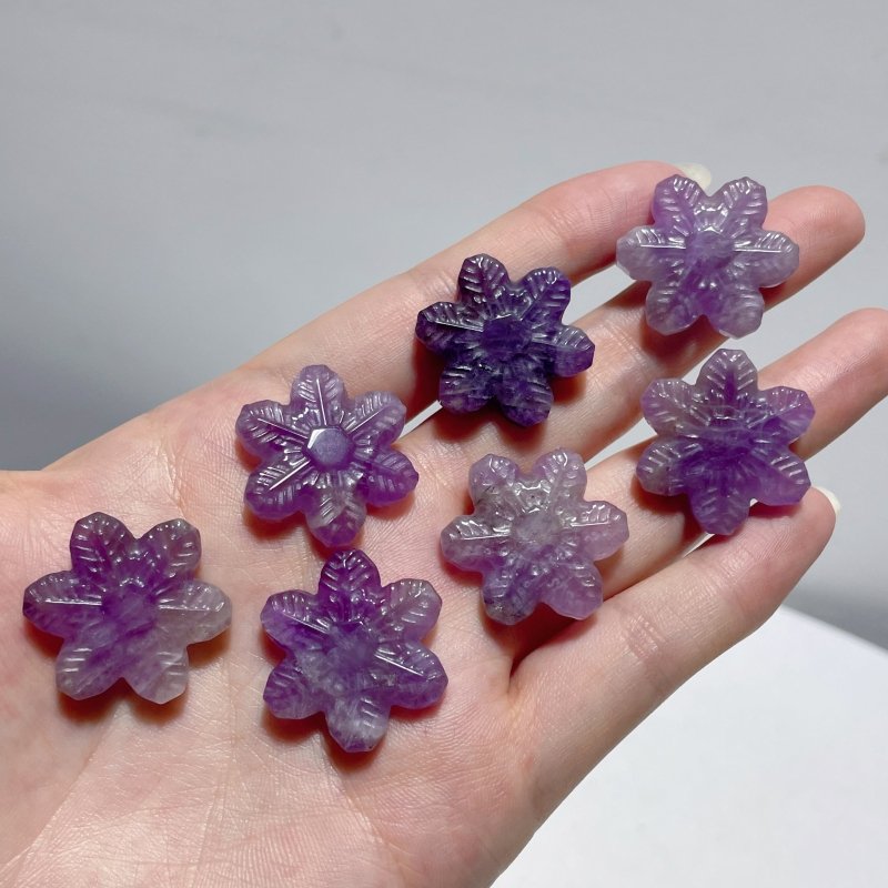 Chevron Amethyst Snowflake Carving Wholesale - Wholesale Crystals