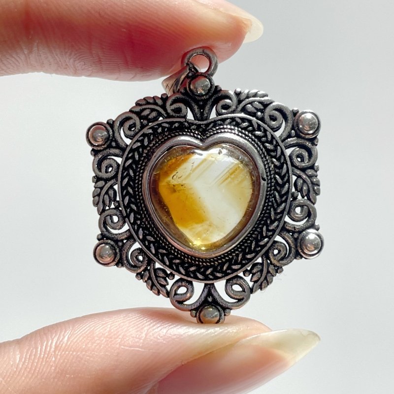 Citrine Heart Pendant Wholesale - Wholesale Crystals