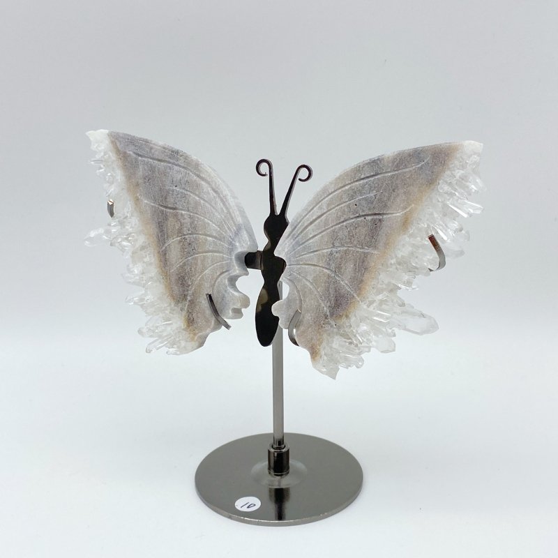 Clear Quartz Cluster Butterfly Wing With Stand Wholesale -Wholesale Crystals