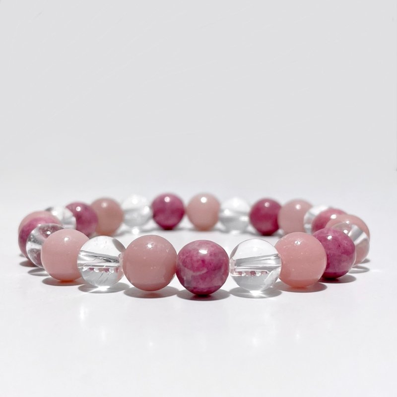 Clear Quartz Pink Opal Rhodonite Bracelet Wholesale - Wholesale Crystals