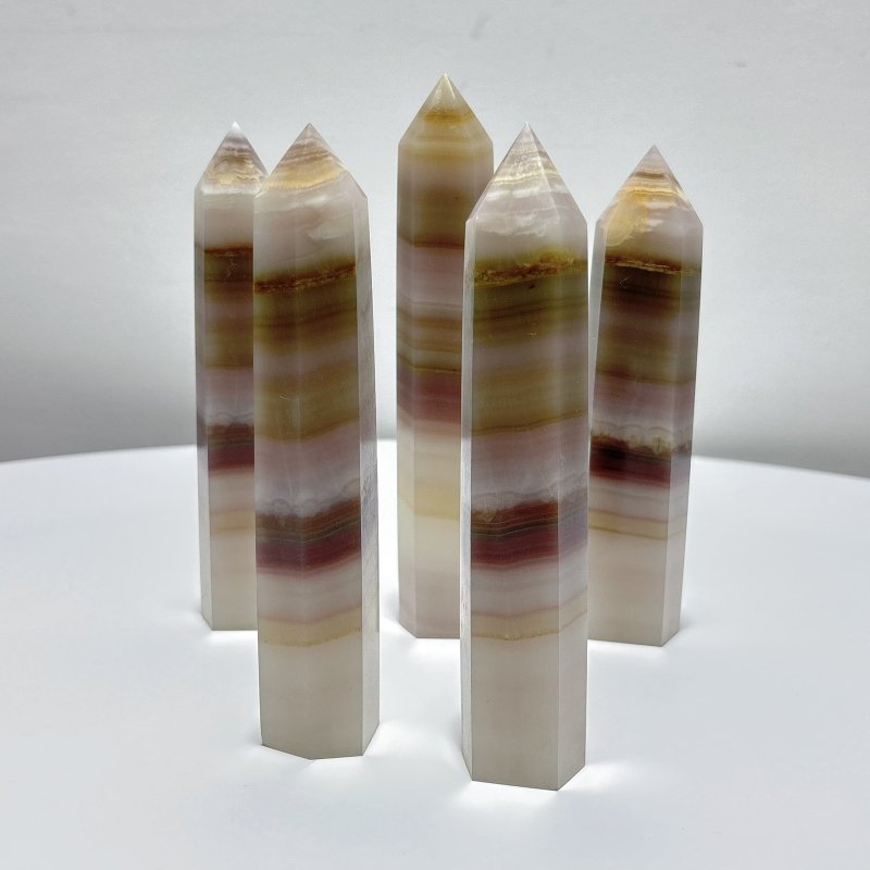 Colorful Afghanistan Jade Tower Point Wholesale - Wholesale Crystals