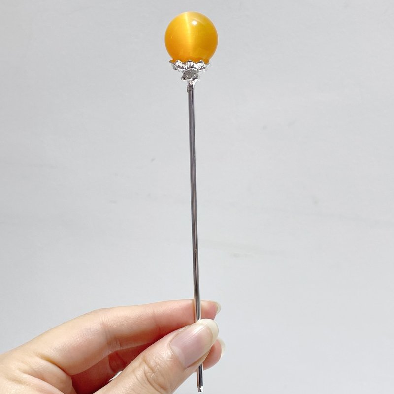 Colorful Glass Cat Eye Small Sphere Hairpin Wholesale - Wholesale Crystals