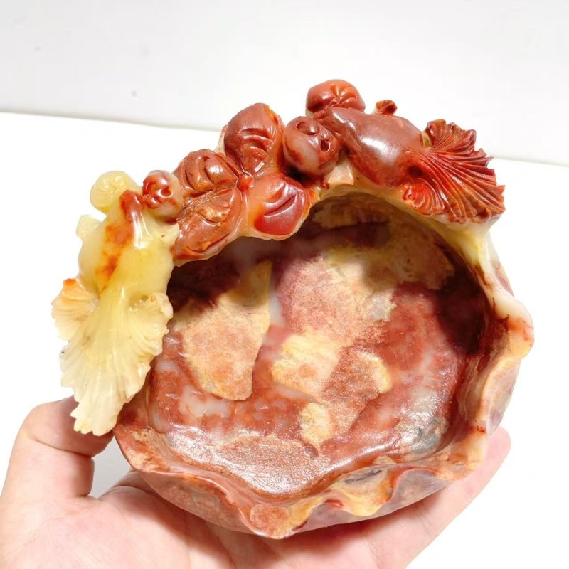 Colorful Jasper Bowl Hand Carving Home Decor Wholesale - Wholesale Crystals