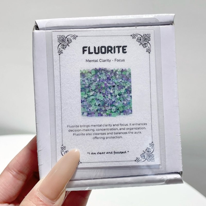 Colourful Fluorite Raw Octahedron Gift Box Wholesale Shrink Wrap Packaging - Wholesale Crystals