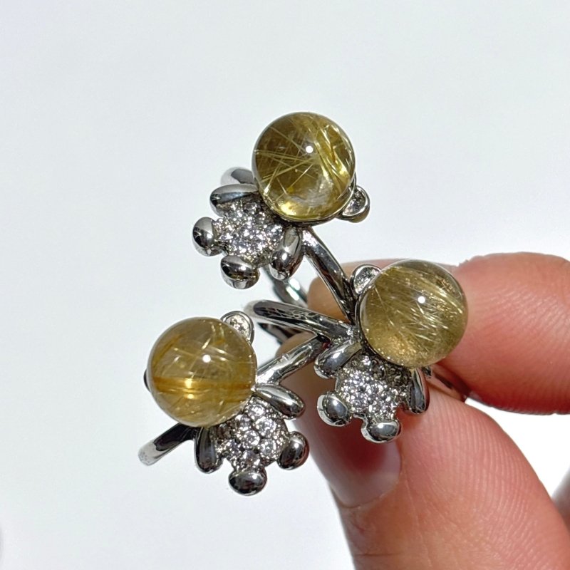 Cute Bear Rutile Quartz Crystal Ring Wholesale - Wholesale Crystals