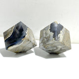 7 Pieces Volcanic Agate Standable Cube (UV-Reactive)