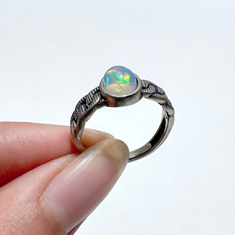 #D11 Silver Rings Wholesale Opal Sunstone Charoite - Wholesale Crystals