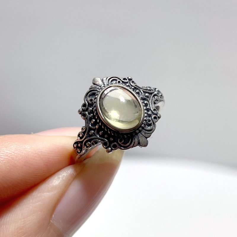 #D14 Silver Rings Wholesale Citrine Sunstone Garnet Topaz Amethyst Black Tourmaline Rutile Moonstone - Wholesale Crystals