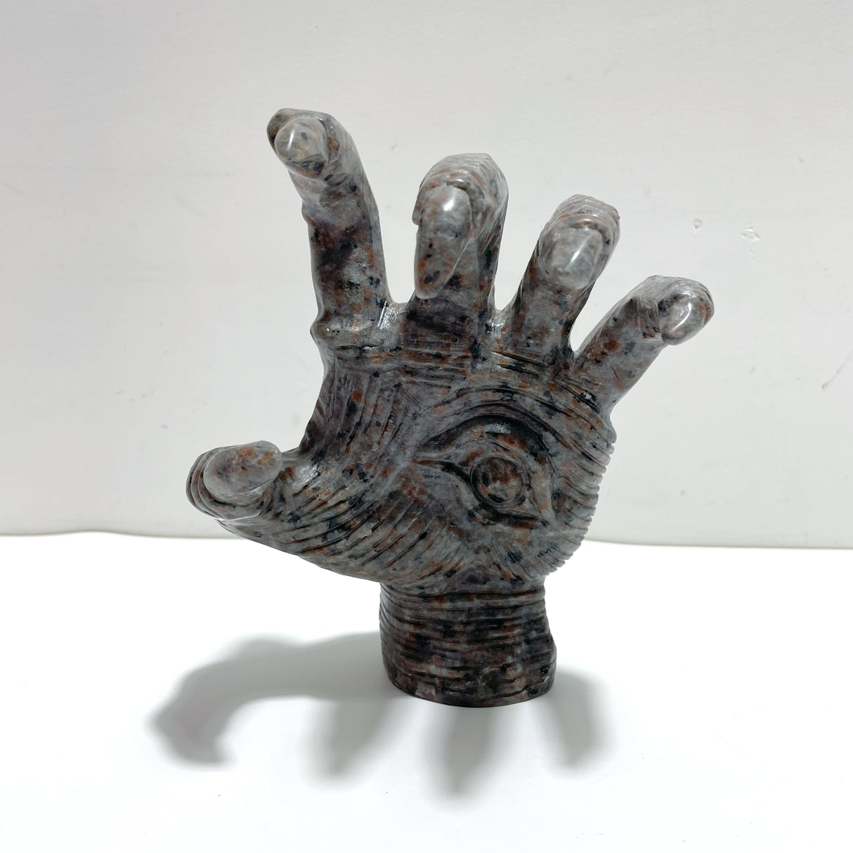 Yooperlite Stone Witchcore Demon Hand Carving