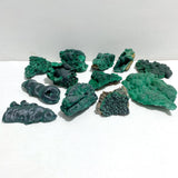 12 Pieces Beautiful High Quality Raw Malachite Specimen