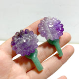 Sunflower-shaped Yellow Jade And Green Aventurine Leaf Carving Wholesale