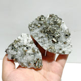 11 Pieces Pyrite Mixed Clear Quartz Cluster Specimen For Collection