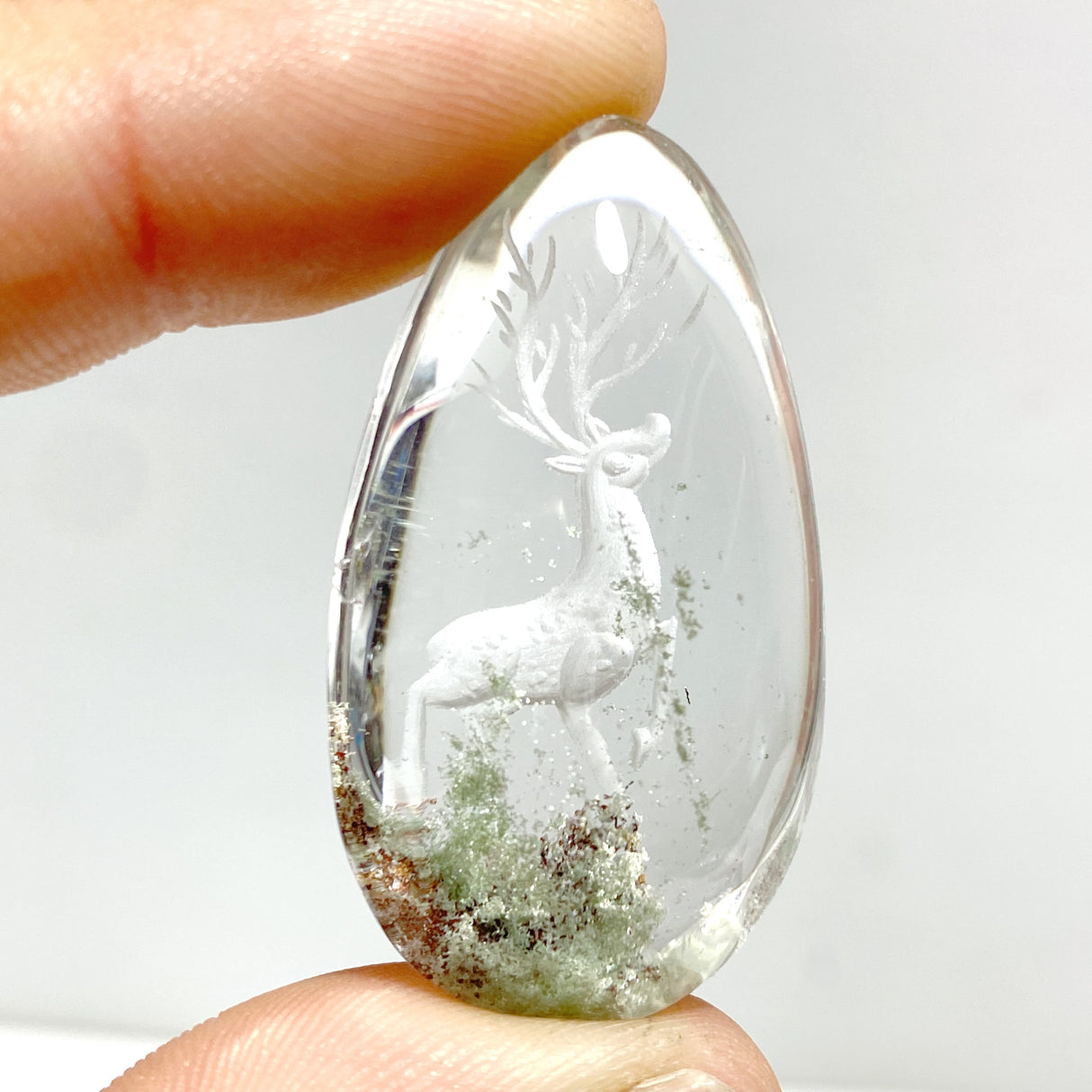 4 Pieces Deer Garden Quartz Inner Scene Carving