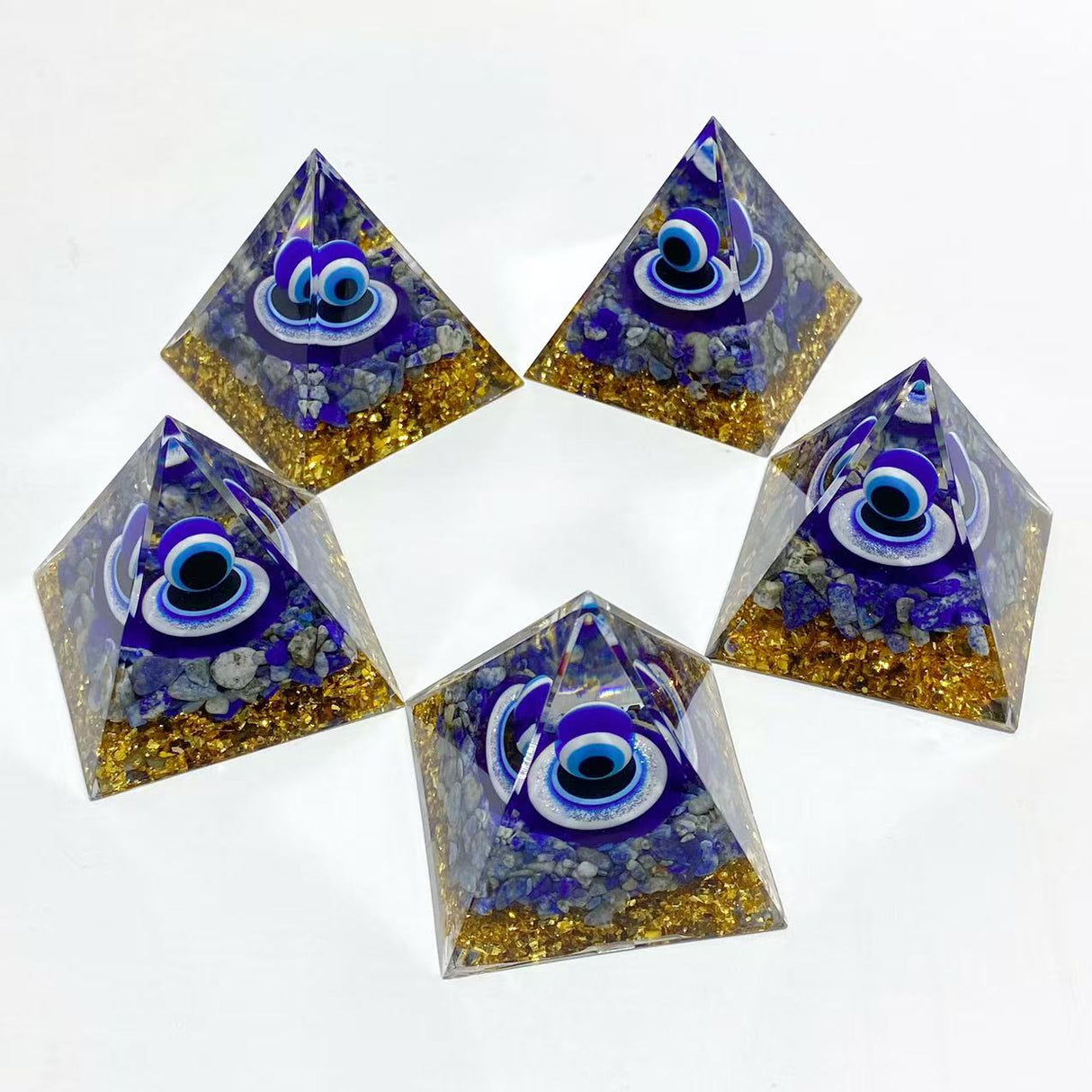 Lapis Lazuli Evil Eye Orgone Pyramid Wholesale
